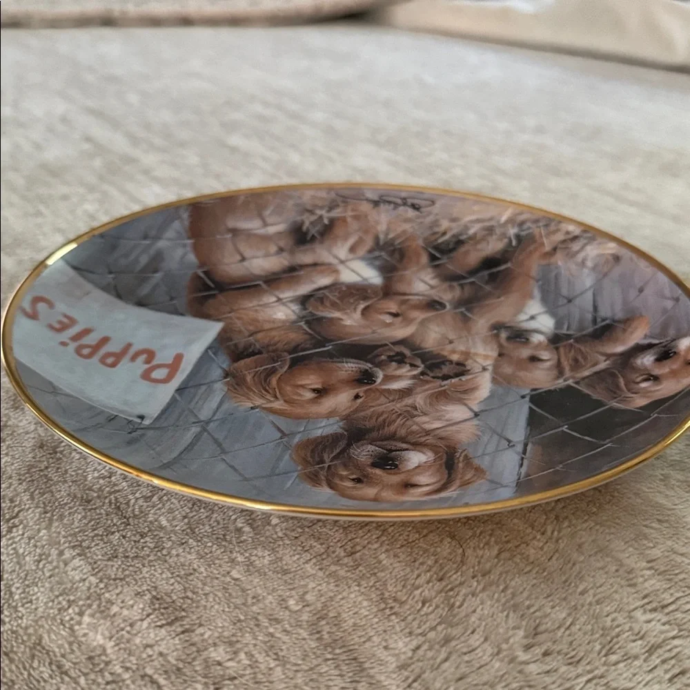 Franklin Mint ASPCA Adopt a Puppy Plate